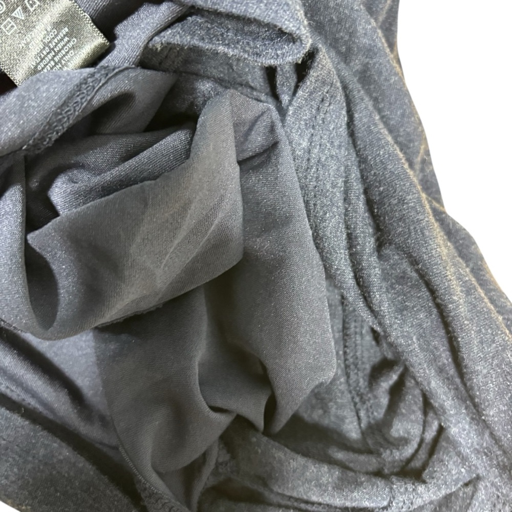 Ann Taylor Charcoal Grey Ruched Faux Wrap Dress‎ Long Sleeve V-Neck Size 6 #773 - Picture 11 of 11